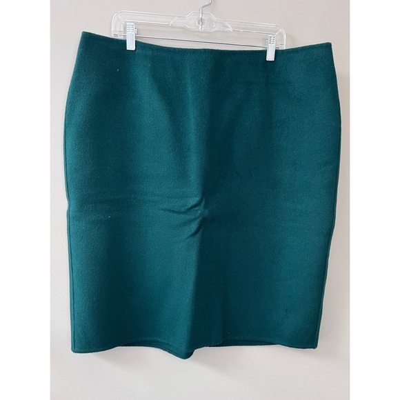 Talbots Jewel Green Wool Blend Skirt - Picture 1 of 11